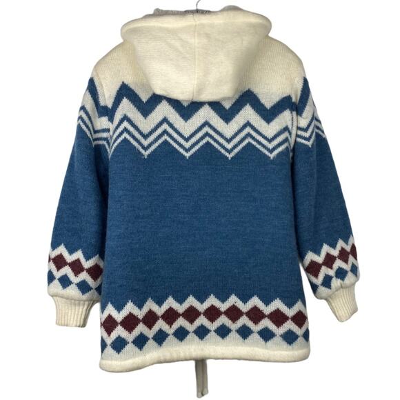 Women's Sz M OUTERBOUND by HMS Thick Knit Fleece-Lined Jacket Fair Isle Nordic - Picture 11 of 11